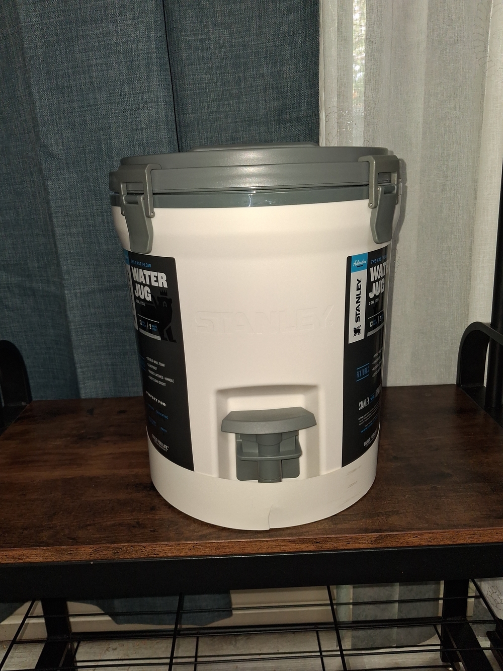 Stanley White and Gray Insulated Beverage Jug with Spigot